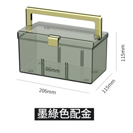 手提收納盒 透明口罩收納盒 居家藥箱 藥品收納盒 家用口罩存放盒 防塵桌面透明收納箱 大容量藥盒 萬用手提醫藥箱 急救箱